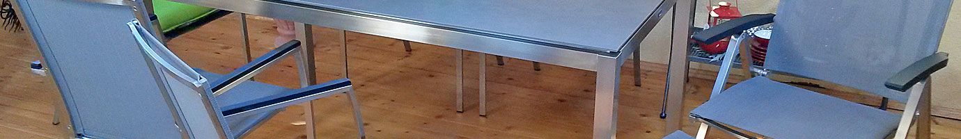 Gartenmöbel Set aus Edelstahl - Dresden, Leipzig, Chemnitz